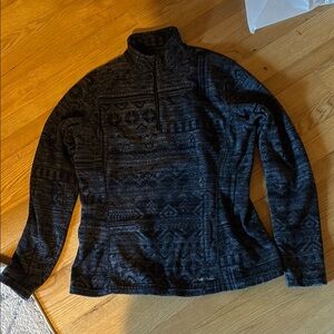 Eddie Bauer Black Zip Up Sweater